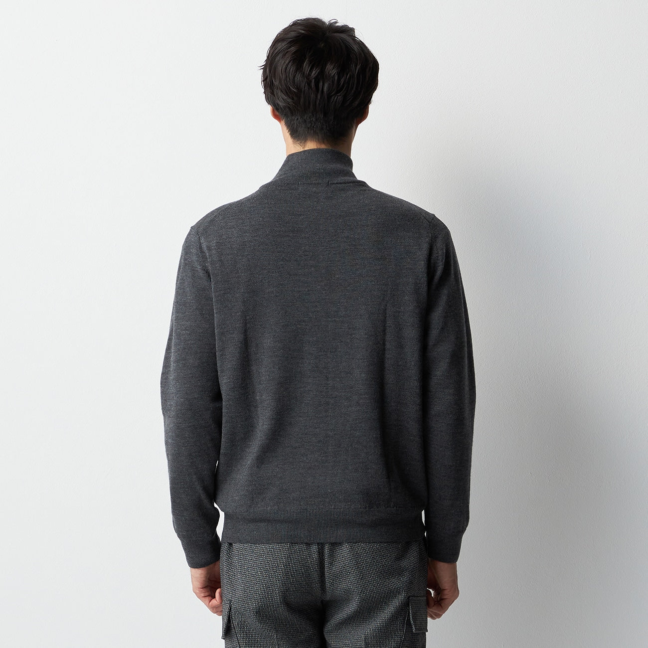 半拉链圆领毛衣_31