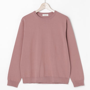 High-gauge Crew Neck Sweater - Pink_11