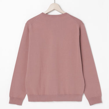High-gauge Crew Neck Sweater - Pink_12
