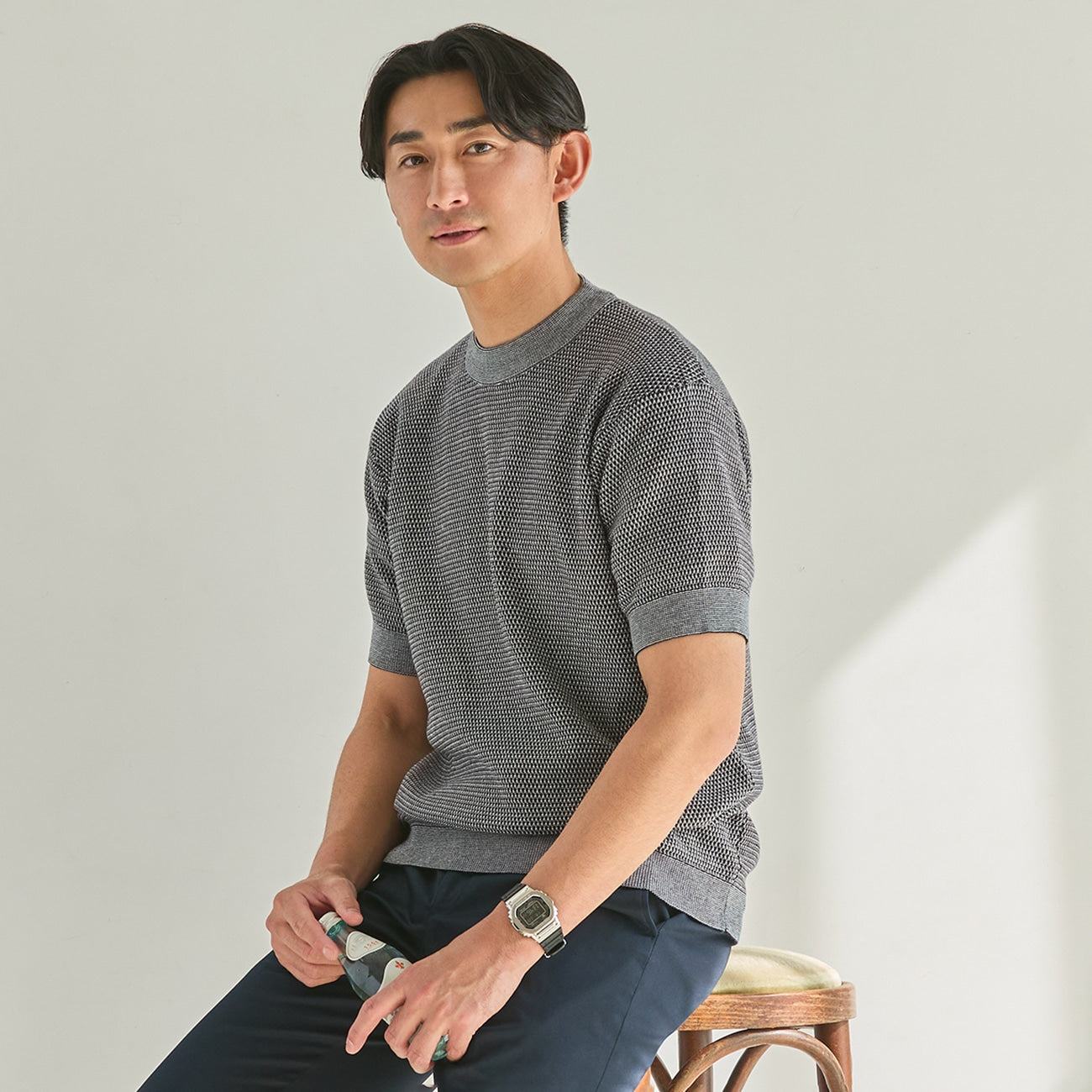 Textured Short Sleeve T-shirt_16