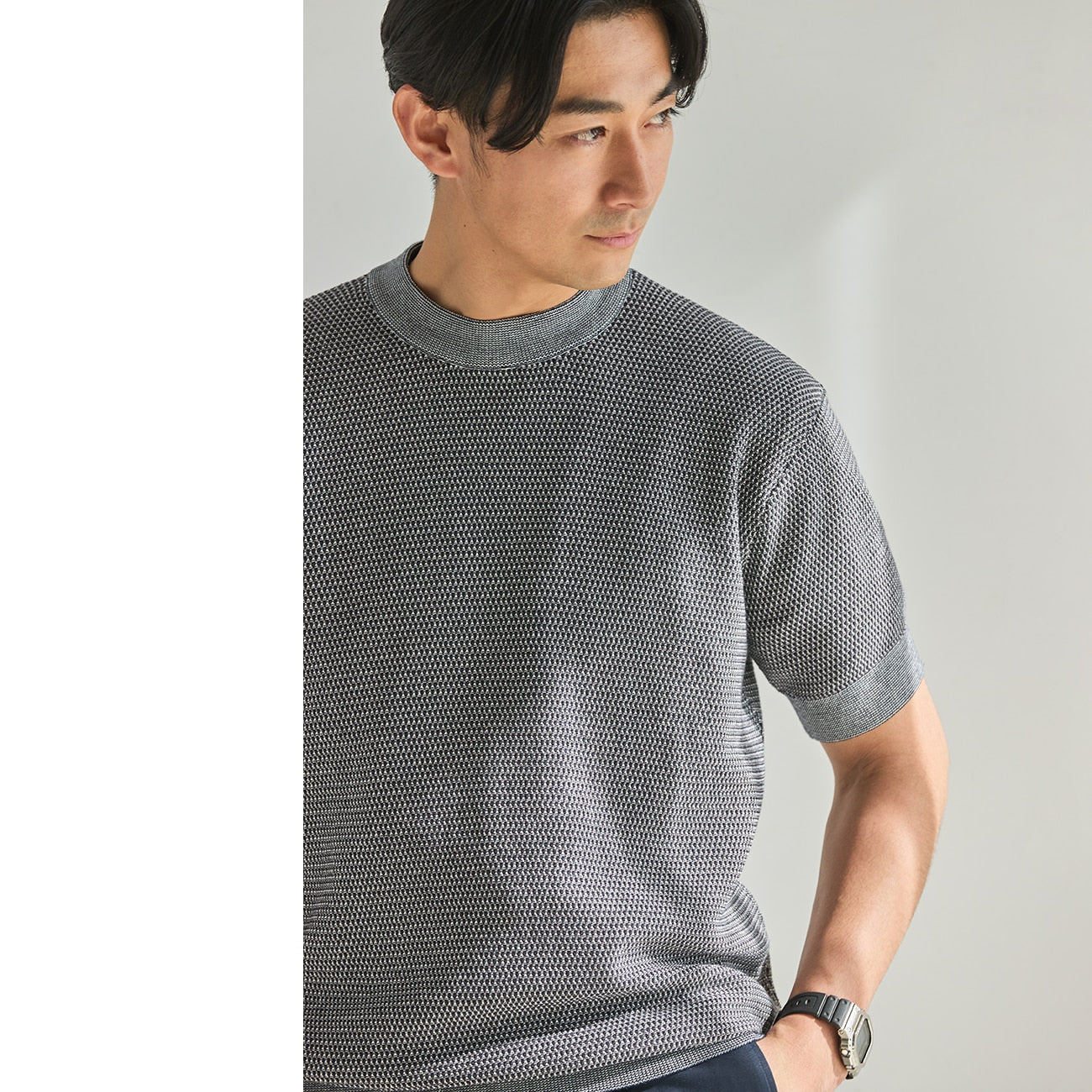 Textured Short Sleeve T-shirt_17