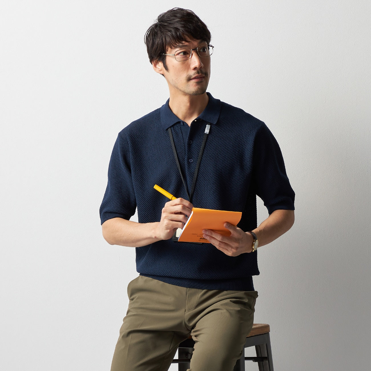 Linen Blend Kersey Polo Shirt_17