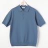 Knit Polo Shirt - Blue_10