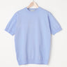 Knit T-shirt - Blue_10