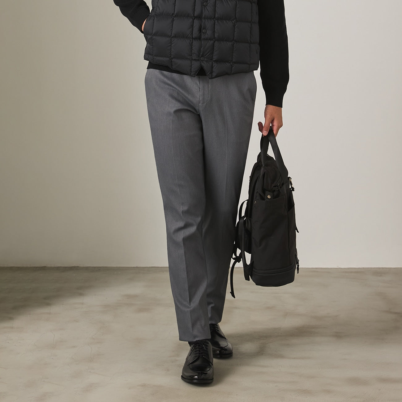 Business Casual Brushed Lined Pants - Medium Gray_14