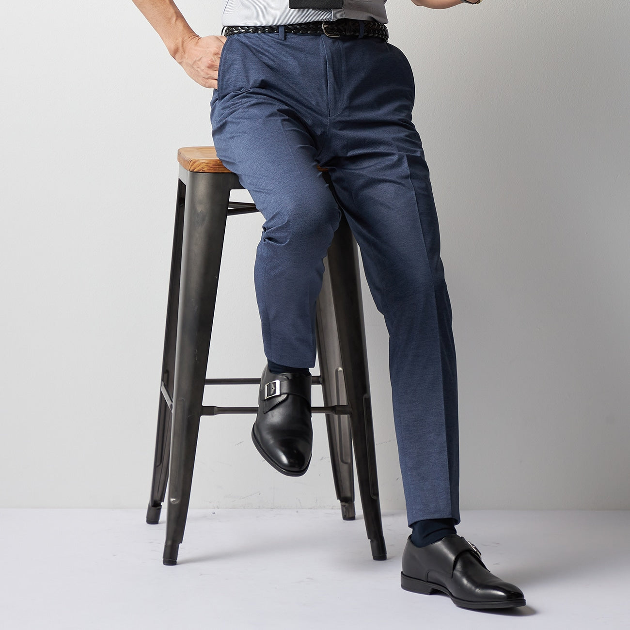 High Breathability Business Casual Pants - Blue_18