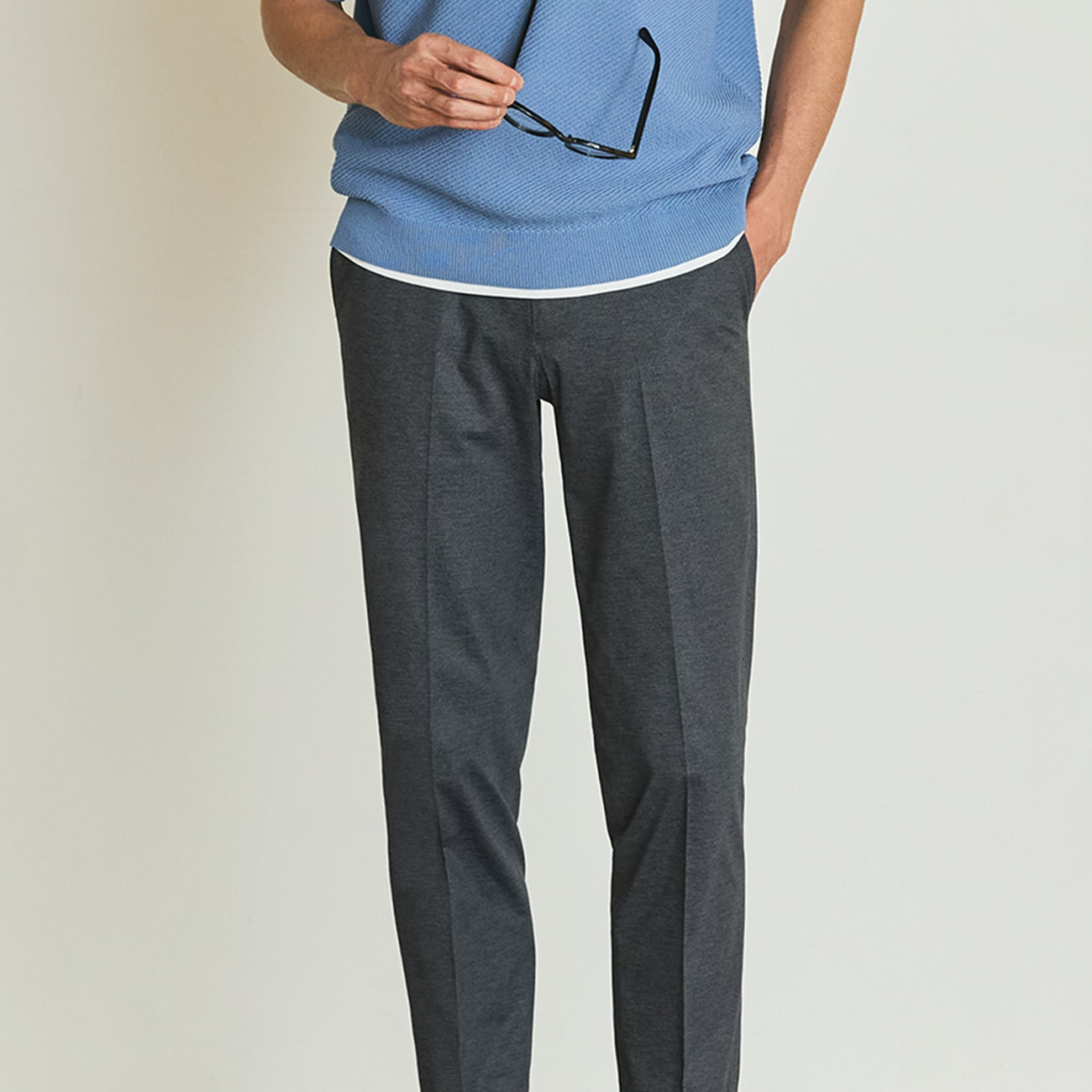 High Breathability Business Casual Pants - Light Gray_19