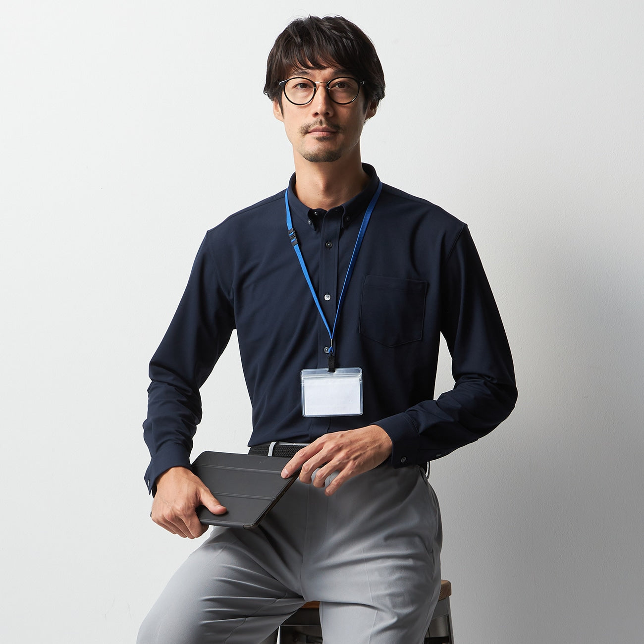 BIZSPO 鈕扣前襟馬球襯衫_19