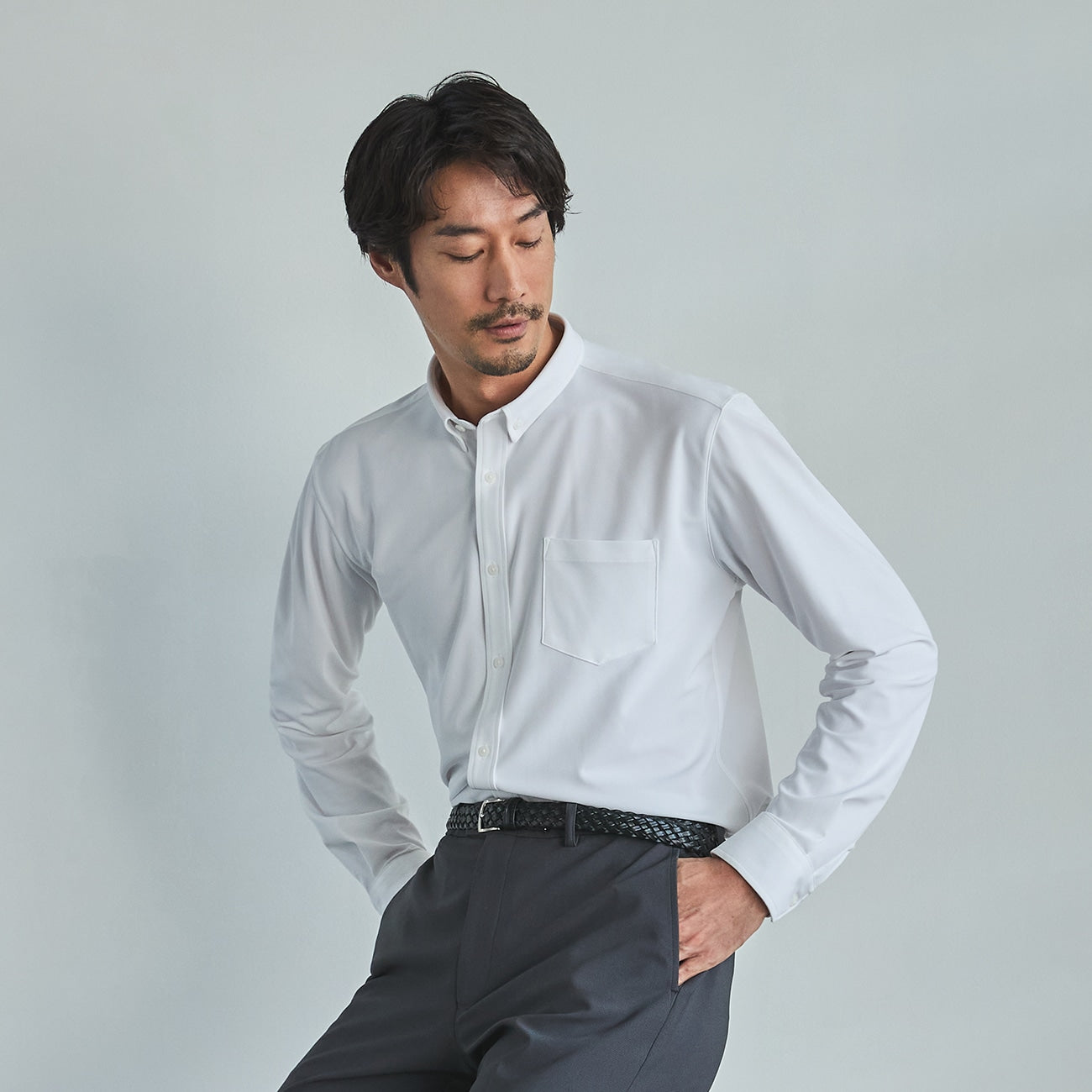 BIZSPO 鈕扣前襟馬球襯衫_24