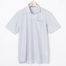 Diamond Weave Spread Collar Polo Shirt - Navy_17