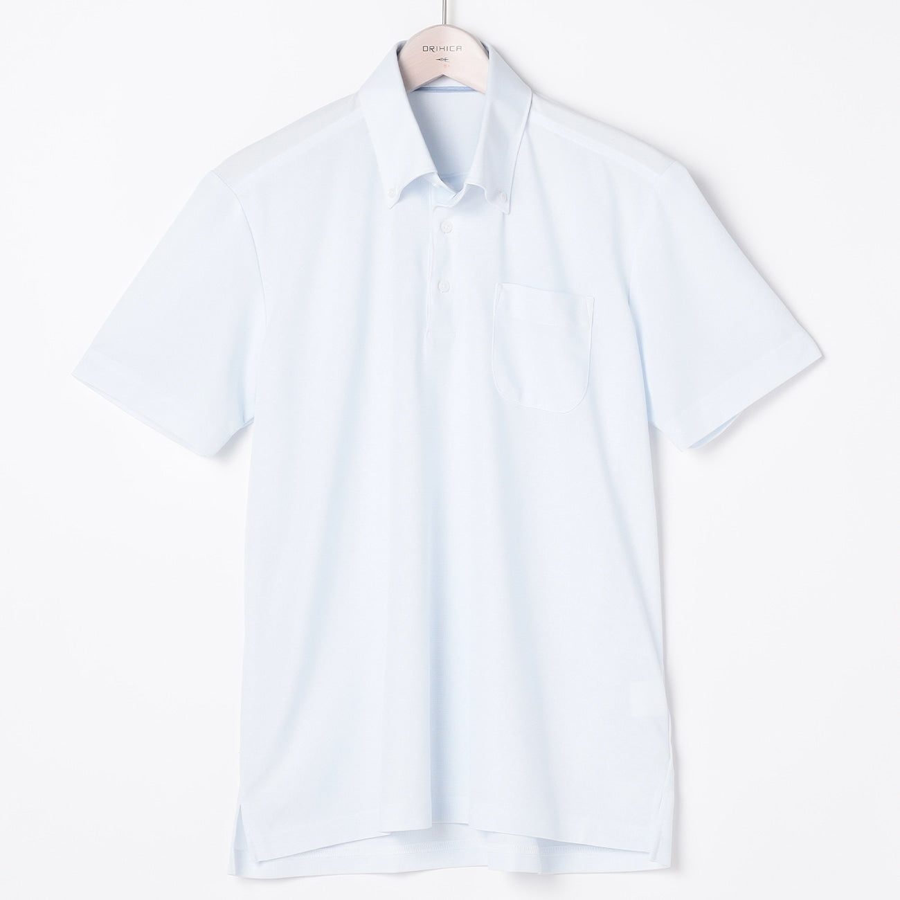 Stashiko钮扣领衬衫 Polo Shirt - Blue_14