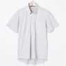 Sashiko Button Front Stripe Polo Shirt - Black_16