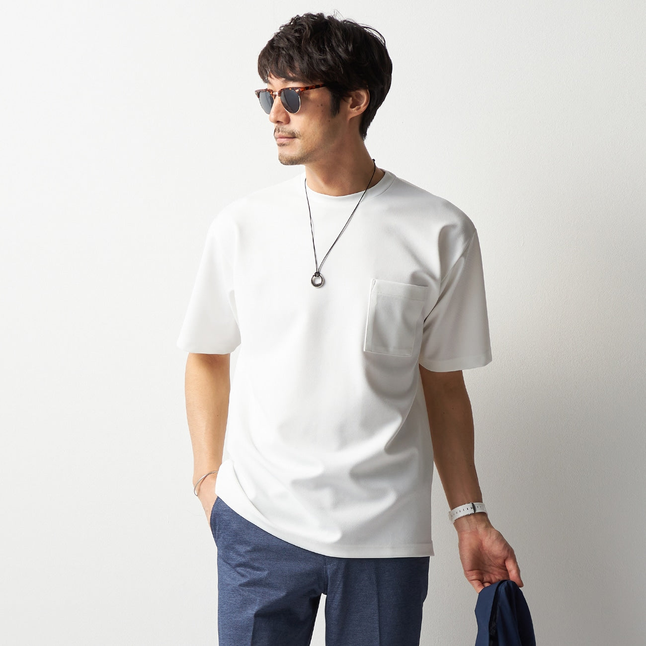 Crepe Kersey Business Casual T-shirt_23
