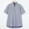 Sashiko Button Front Skipper Polo Shirt - Blue_11