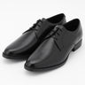 Waterproof Leather Plain-toe Active Derby Shoes - Black_06