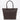 Grained Faux-Leather Tote Bag - Dark Brown_05