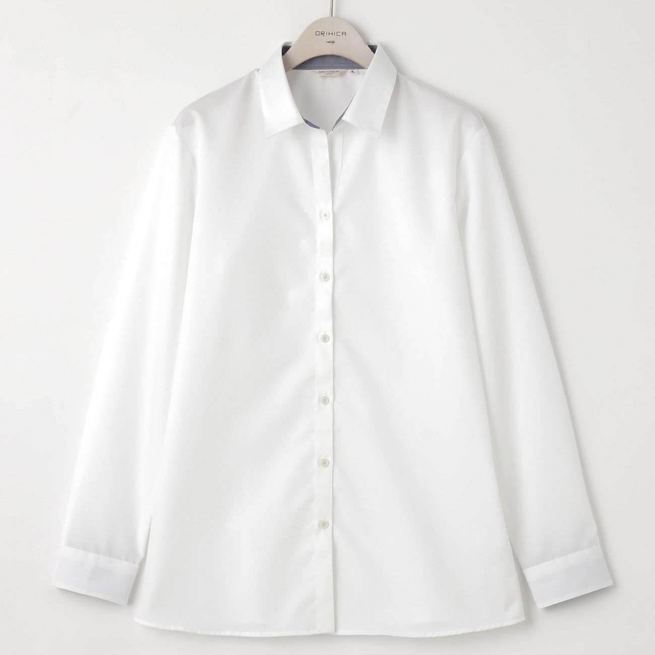 Non-iron Cotton Open Collar Shirt - White_14