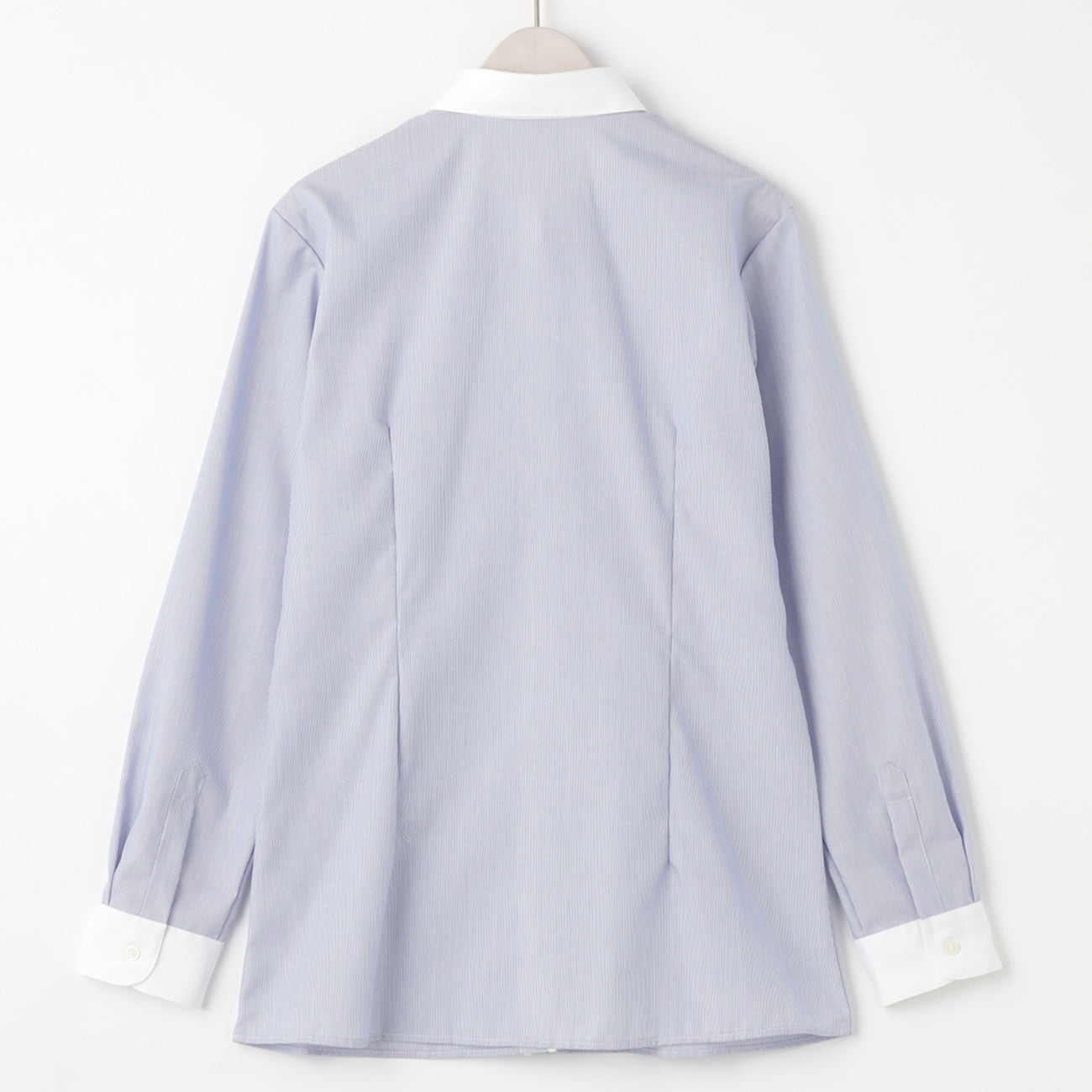 Non-iron Cotton Contrast Collar Shirt - Blue_13