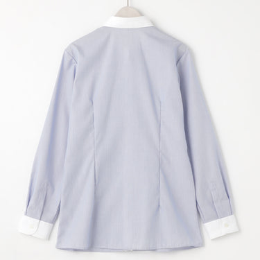 Non-iron Cotton Contrast Collar Shirt - Blue_13