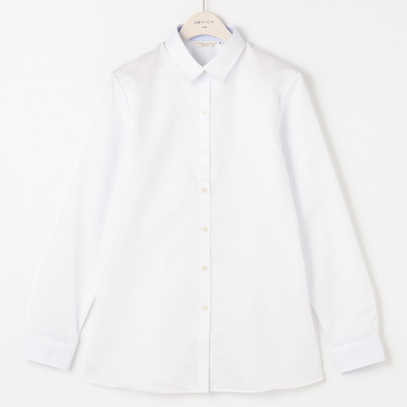 Women's Non-iron Cotton Point Collar Shirt - White_14