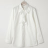 3-Way Point Collar Shirt with Ribbon and Frill - White_26