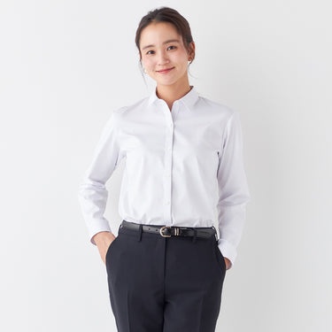 3-Way Point Collar Shirt with Ribbon and Frill - Pink_24