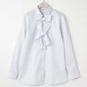 3-Way Point Collar Shirt with Ribbon and Frill - Blue_26