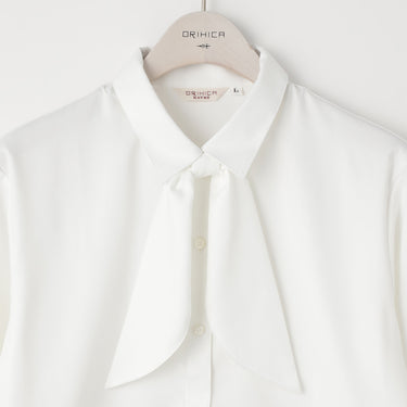 3-Way Point Collar Shirt with Accessories and Bowtie - White_31