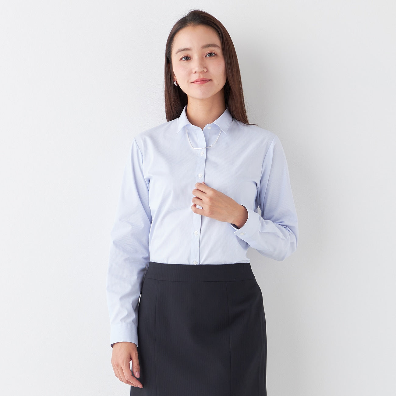 3-Way Point Collar Shirt with Accessories and Bowtie - Blue_20