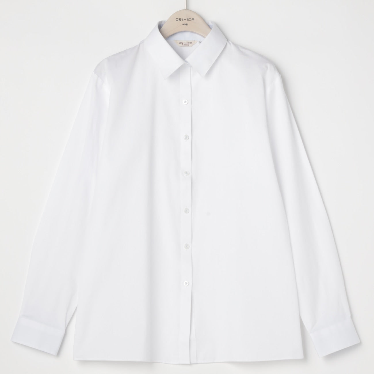 Non-iron Cotton Point Collar Shirt - White_12