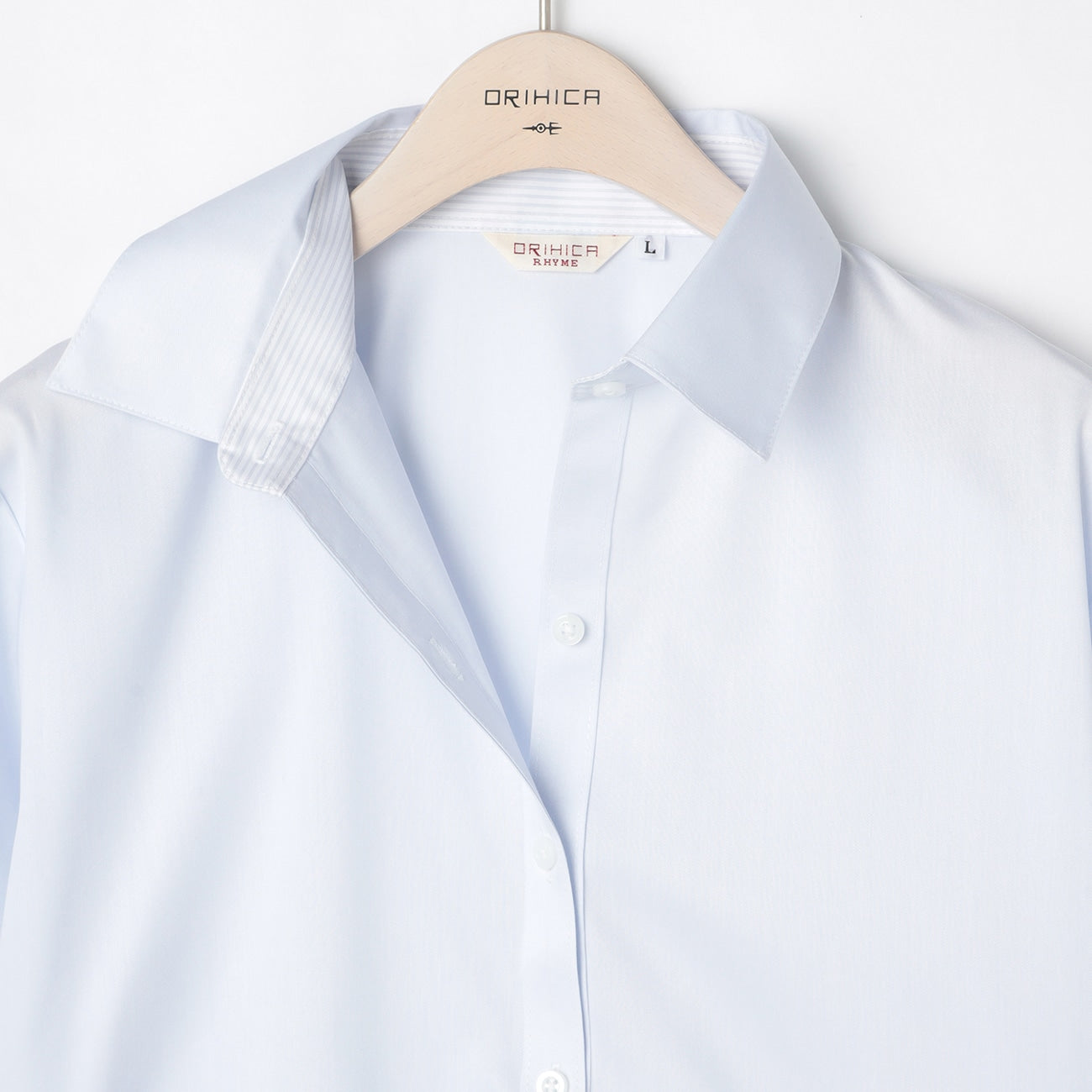 Non-iron Cotton Point Collar Shirt - Blue_15