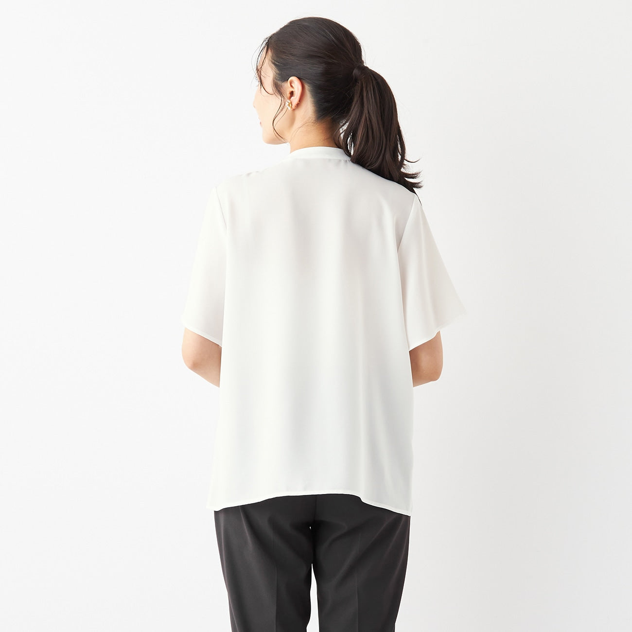 Asymmetric Bow Tie Blouse_27