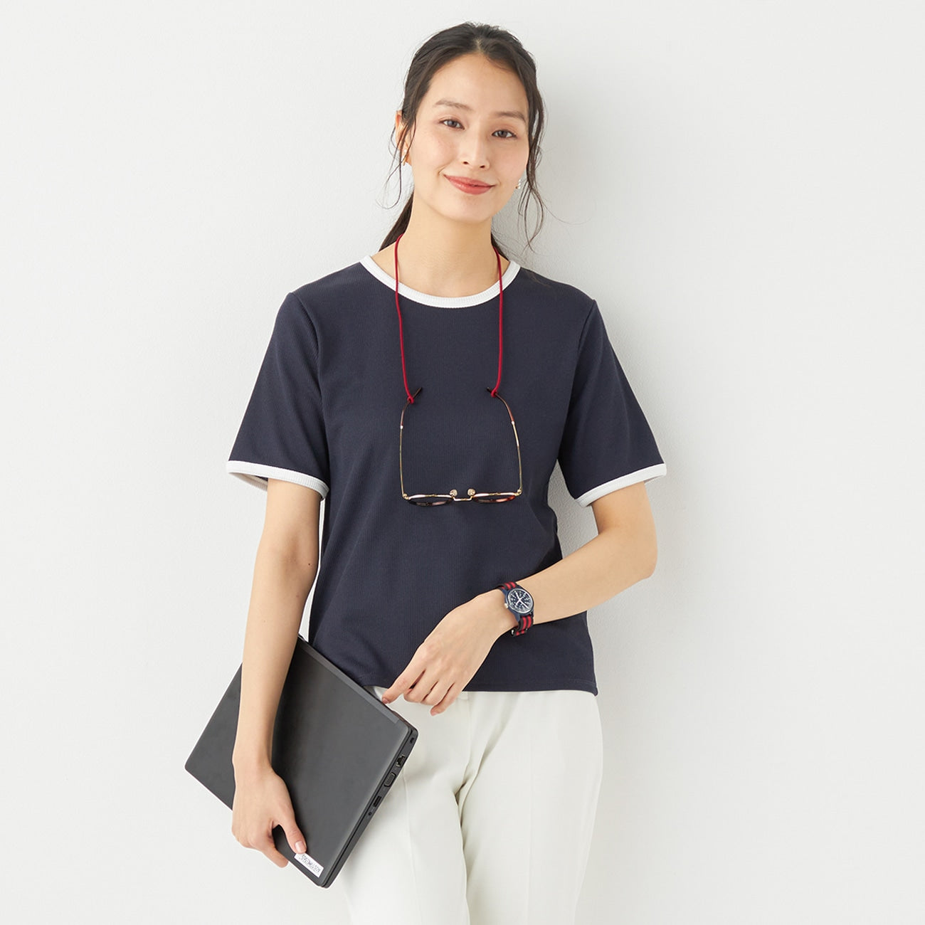 Contrast Color Ribbed T-shirt_27