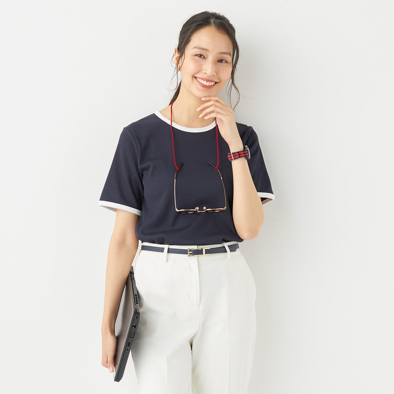 Contrast Color Ribbed T-shirt_28