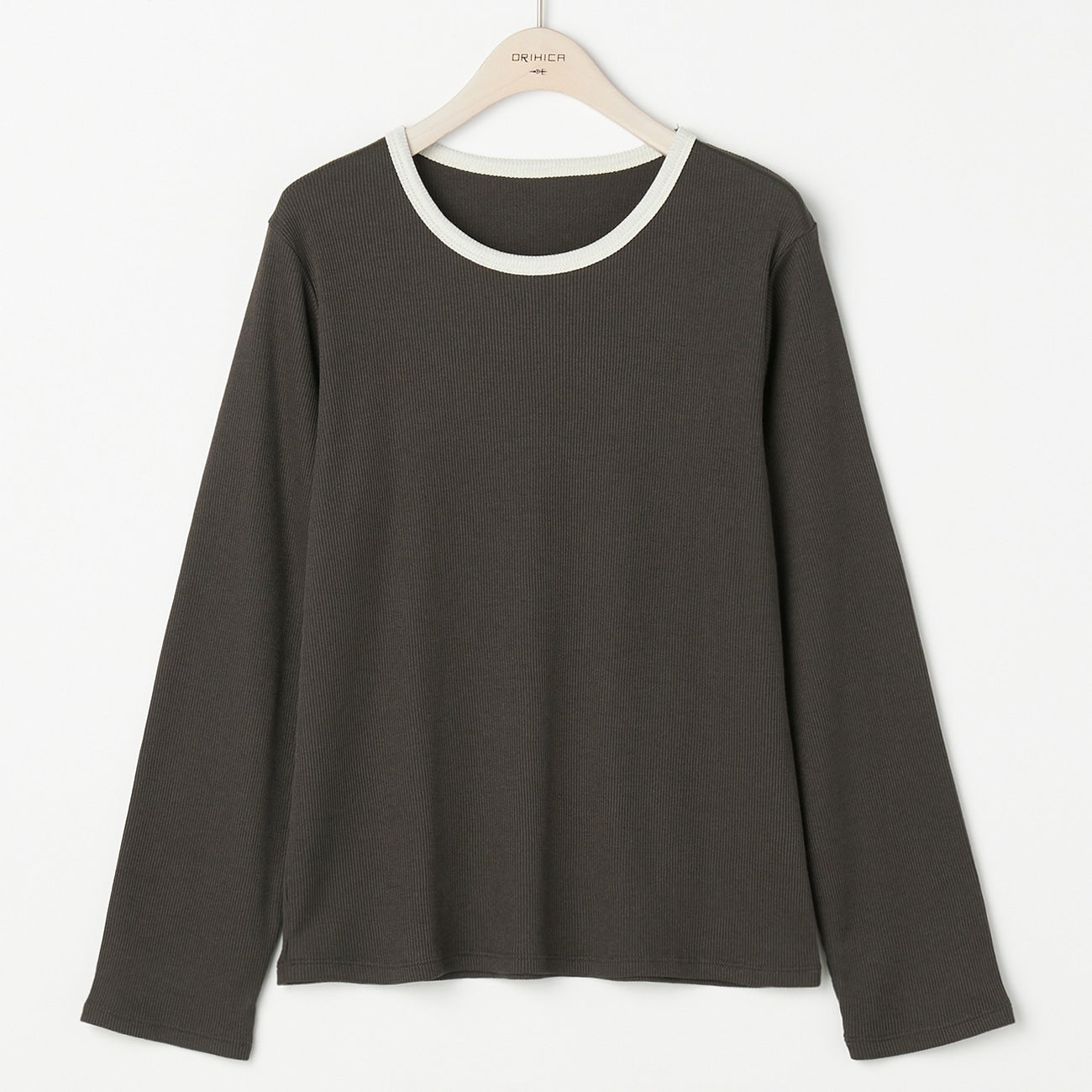 Contrast-Trim Ribbed Blouse_19