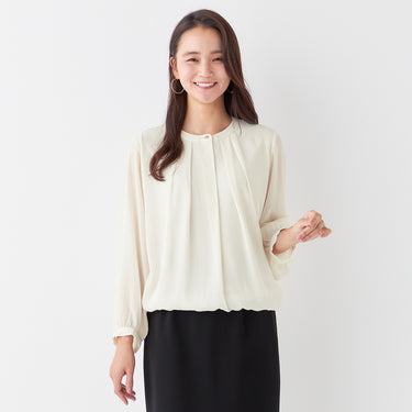 Crepe Blouse with Gold Button_24