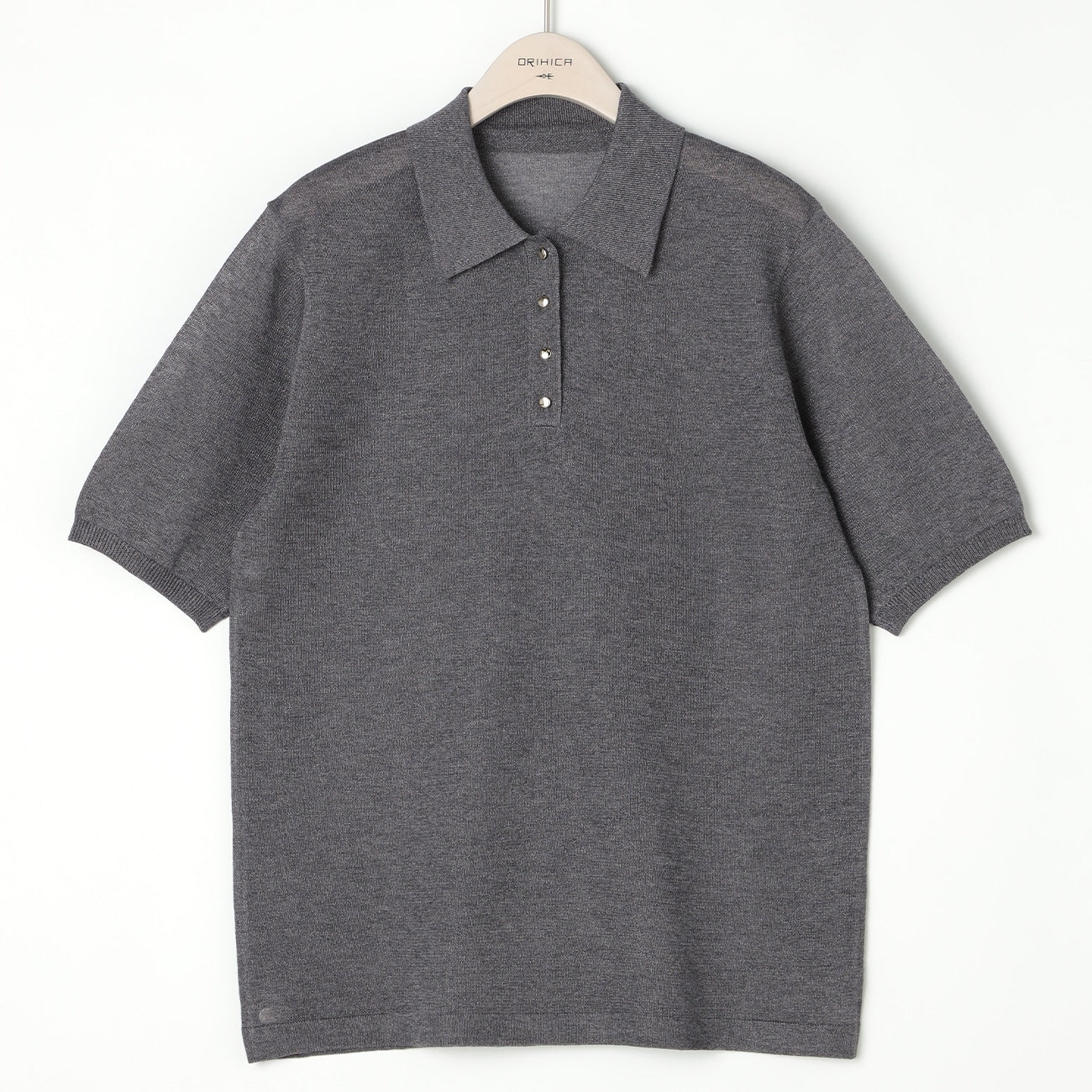 Sheer Knit Polo Shirt_17