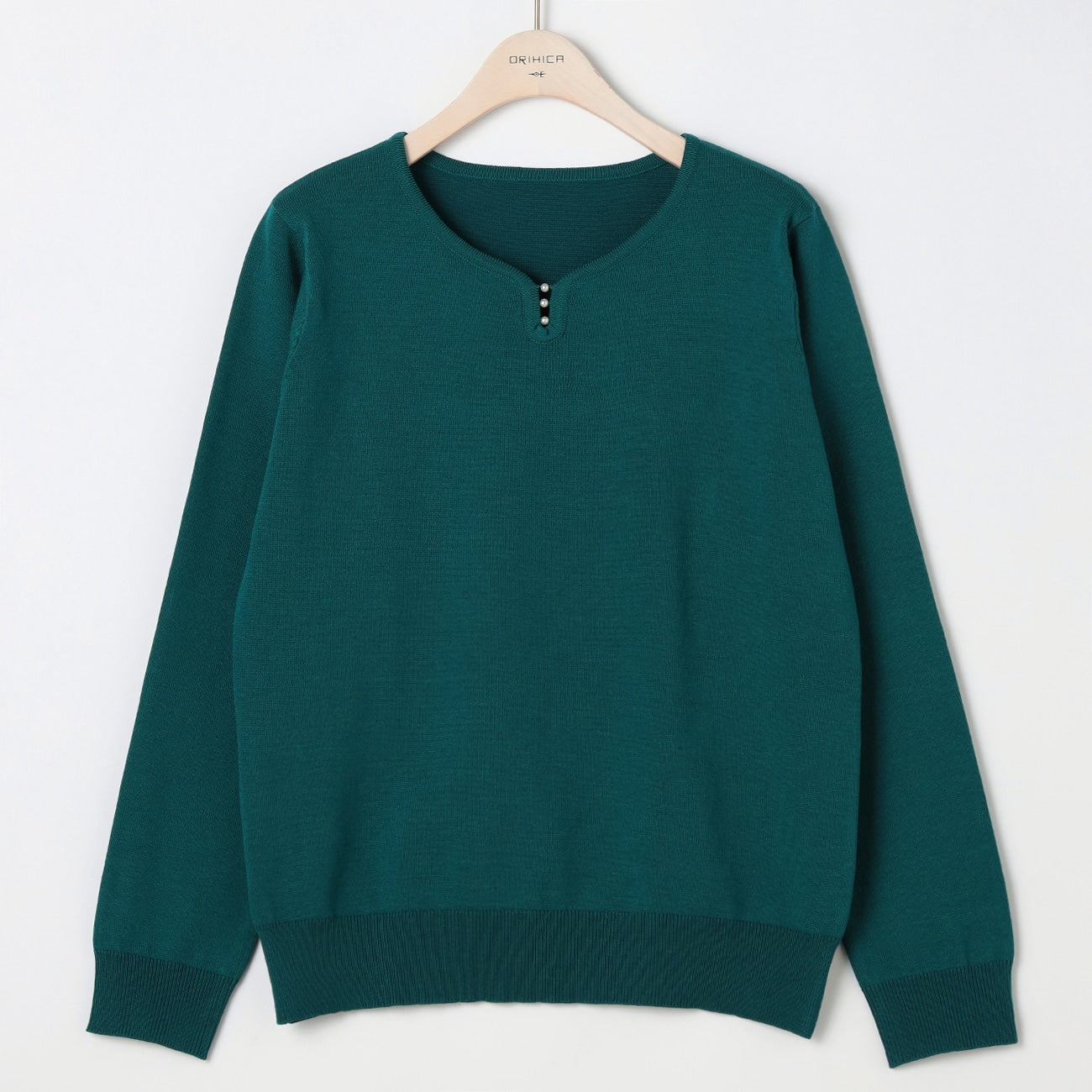 V 领套头毛衣_41