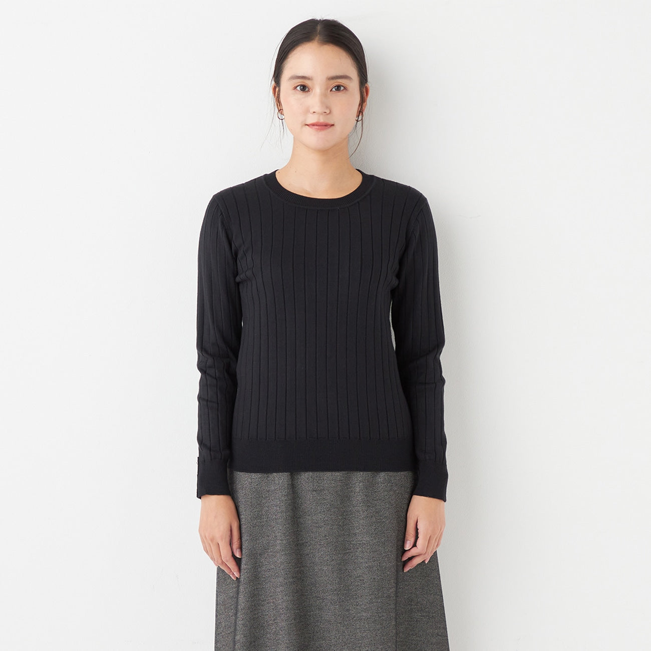 罗纹圆领毛衣_29