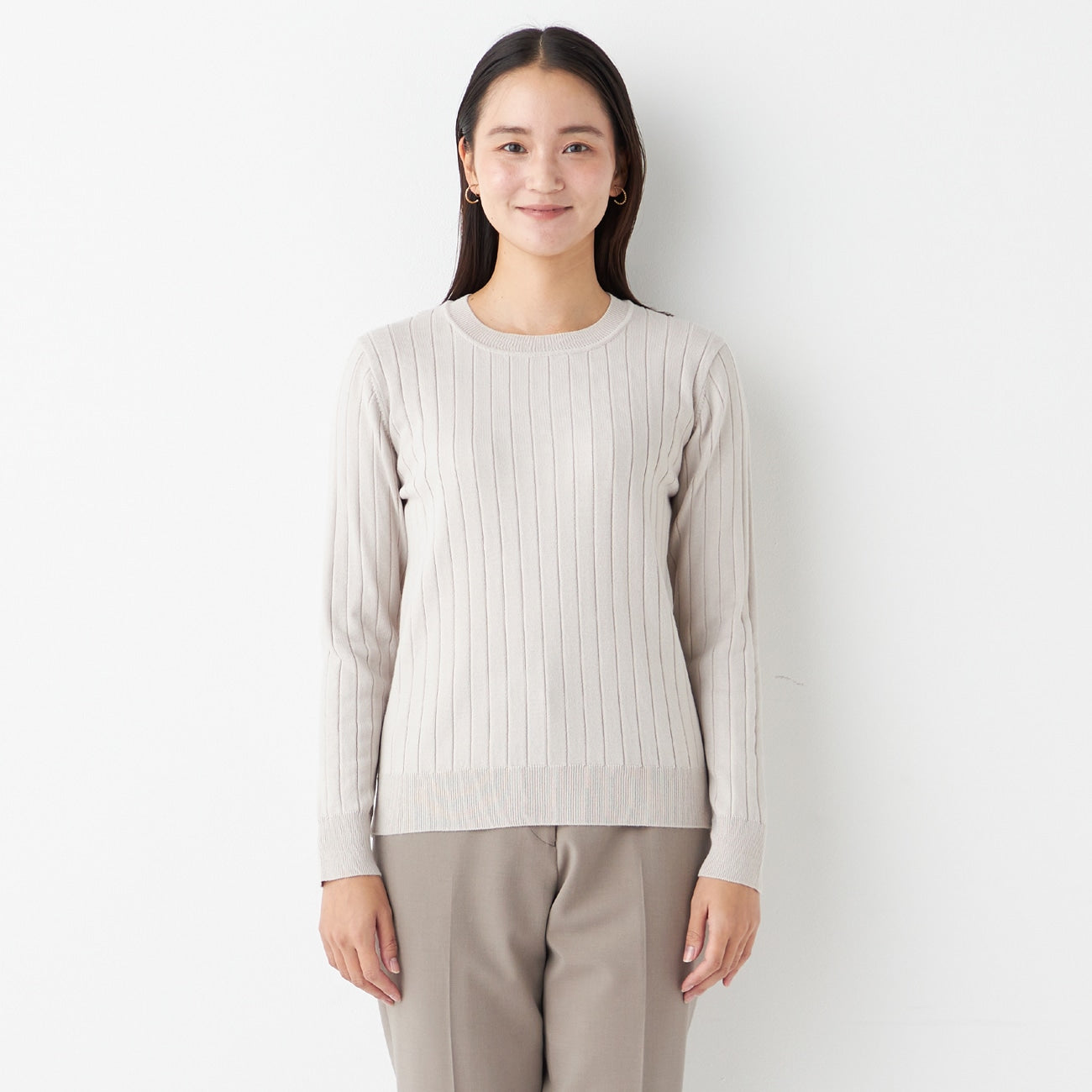 罗纹圆领毛衣_34