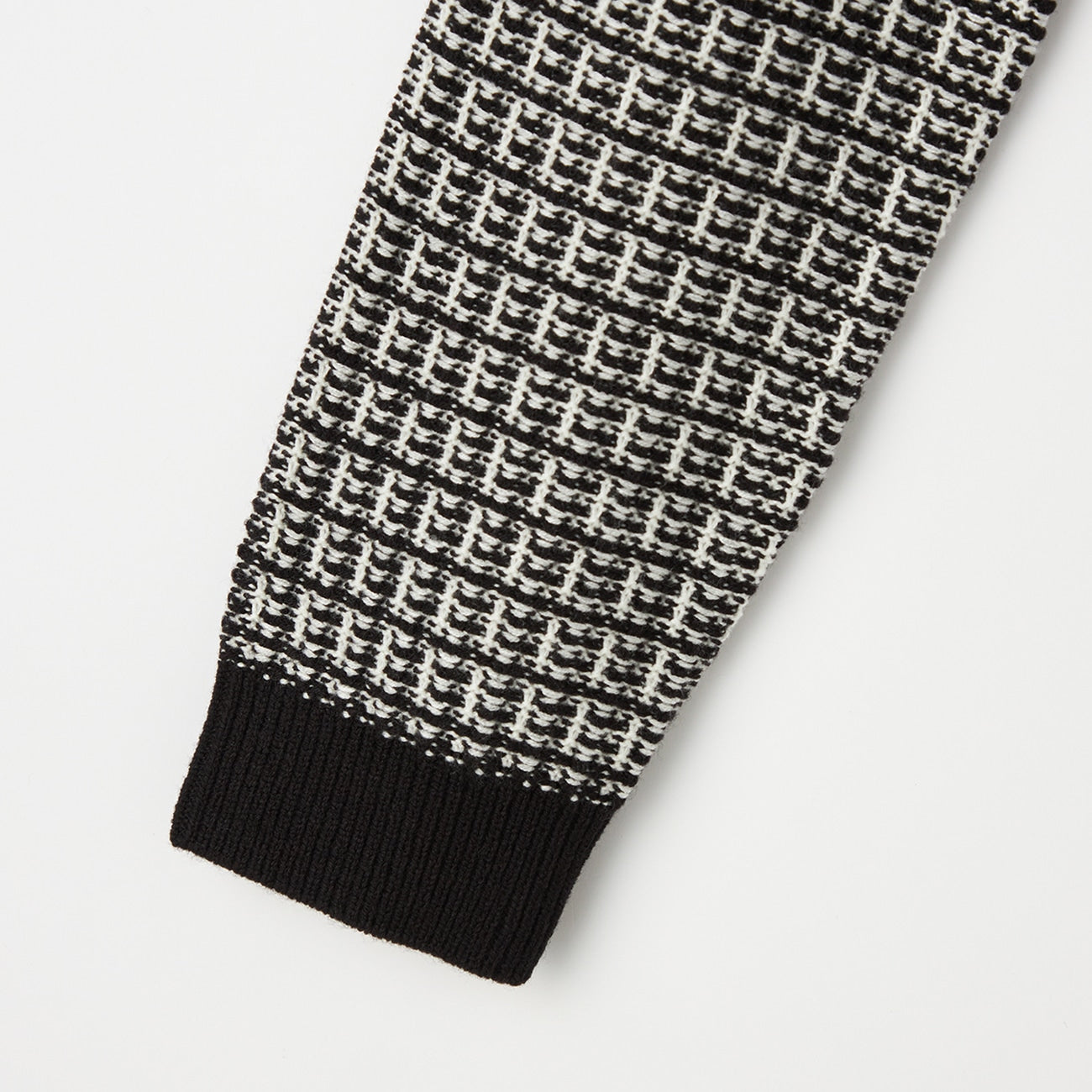 粗花呢针织外套 - 白色/黑色_26