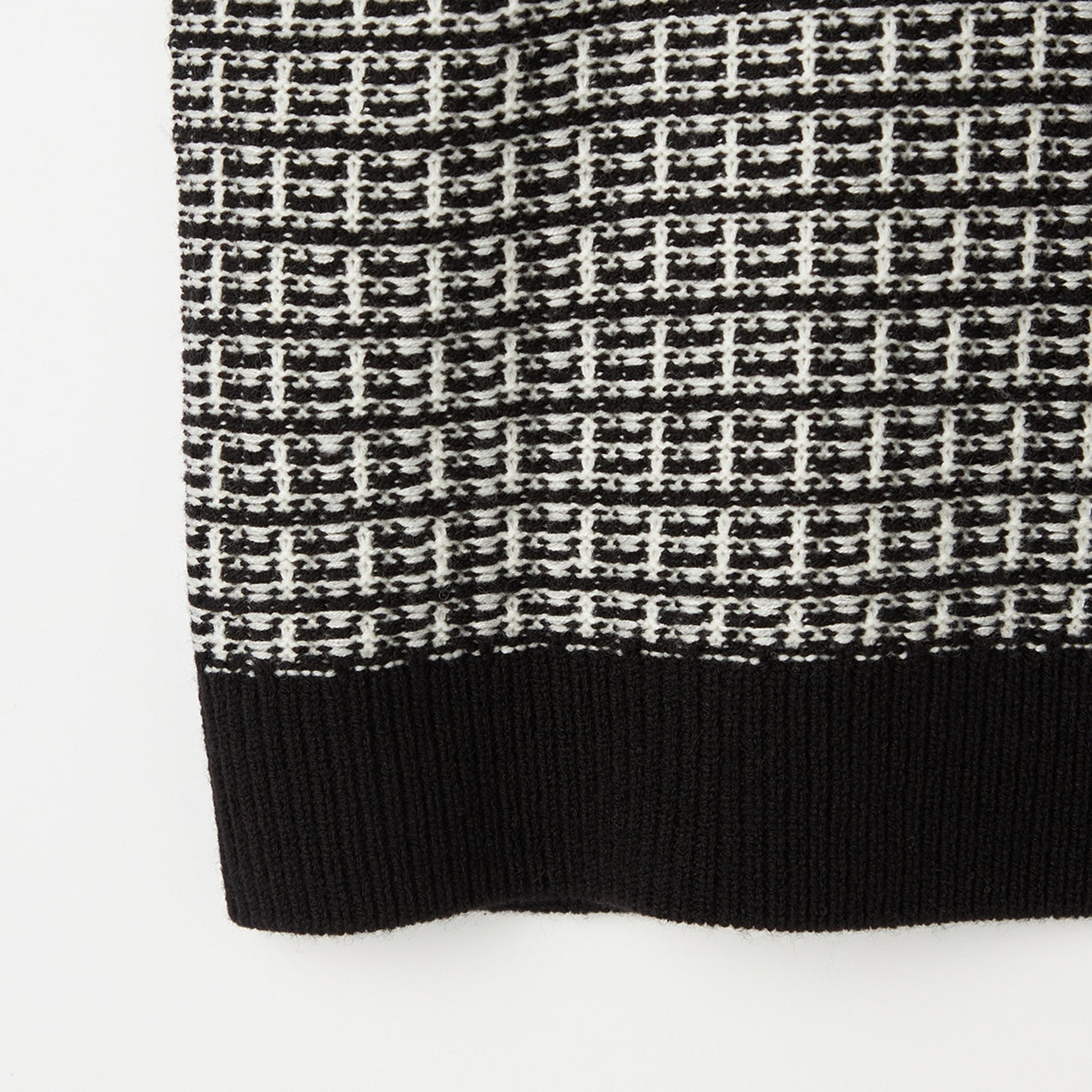 粗花呢针织外套 - 白色/黑色_27