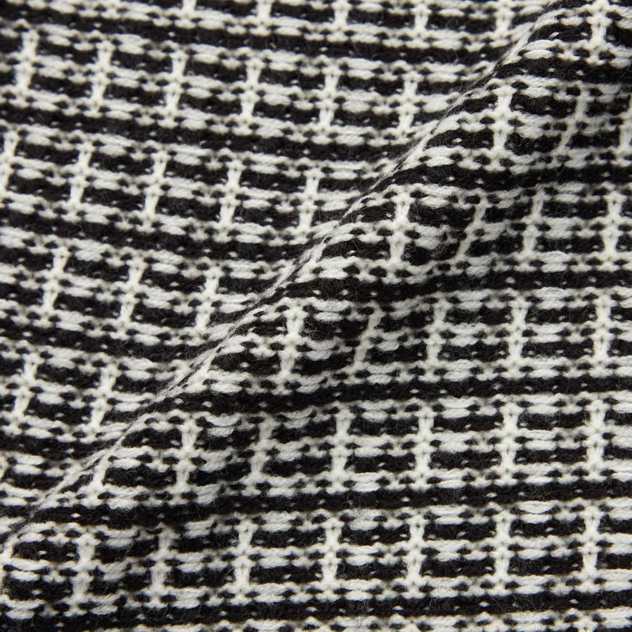 粗花呢针织外套 - 白色/黑色_30