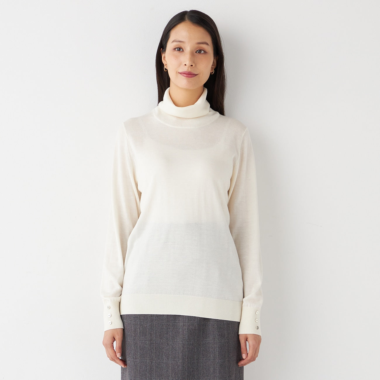 袖扣高领毛衣_42