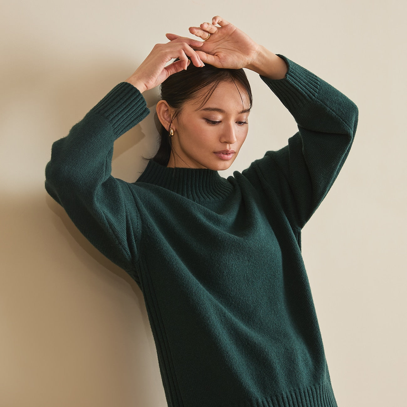 蓬松中号高领圆领毛衣_44