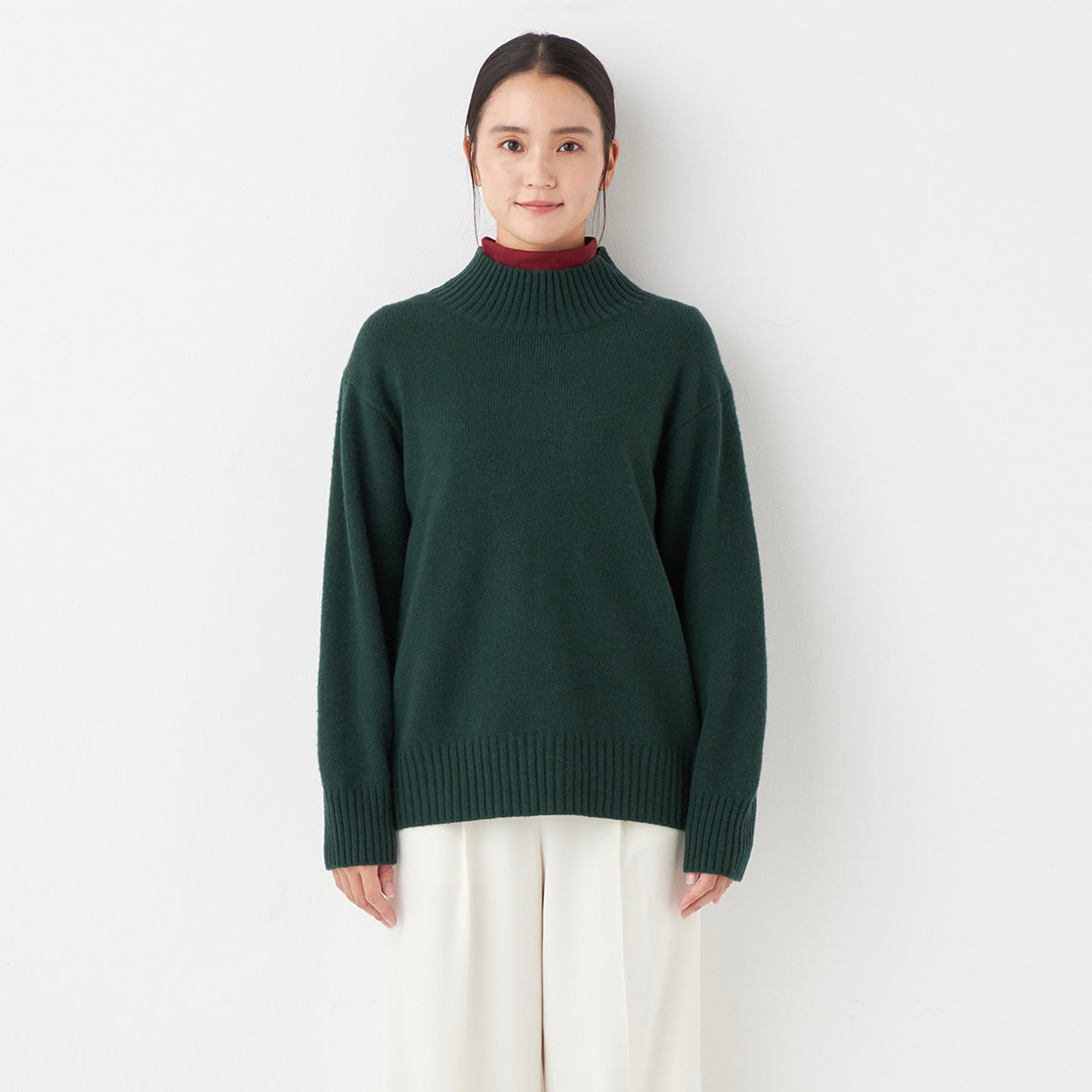 蓬松中号高领圆领毛衣_45
