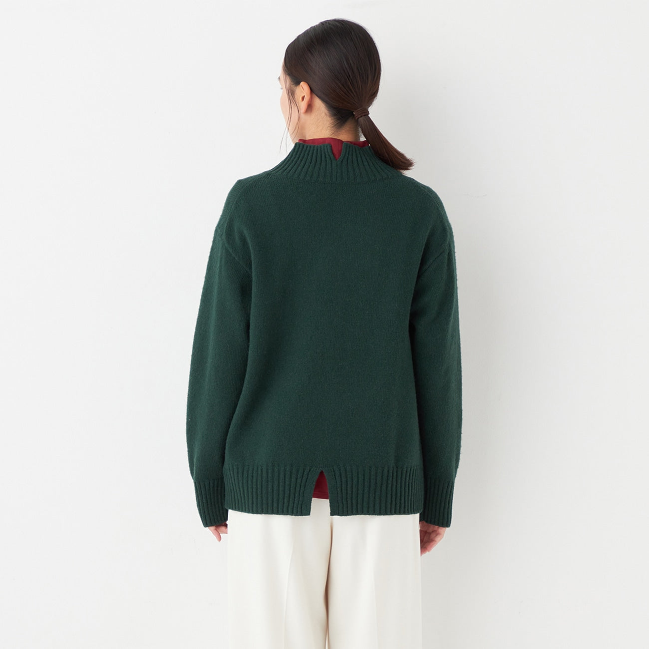 蓬松中号高领圆领毛衣_46