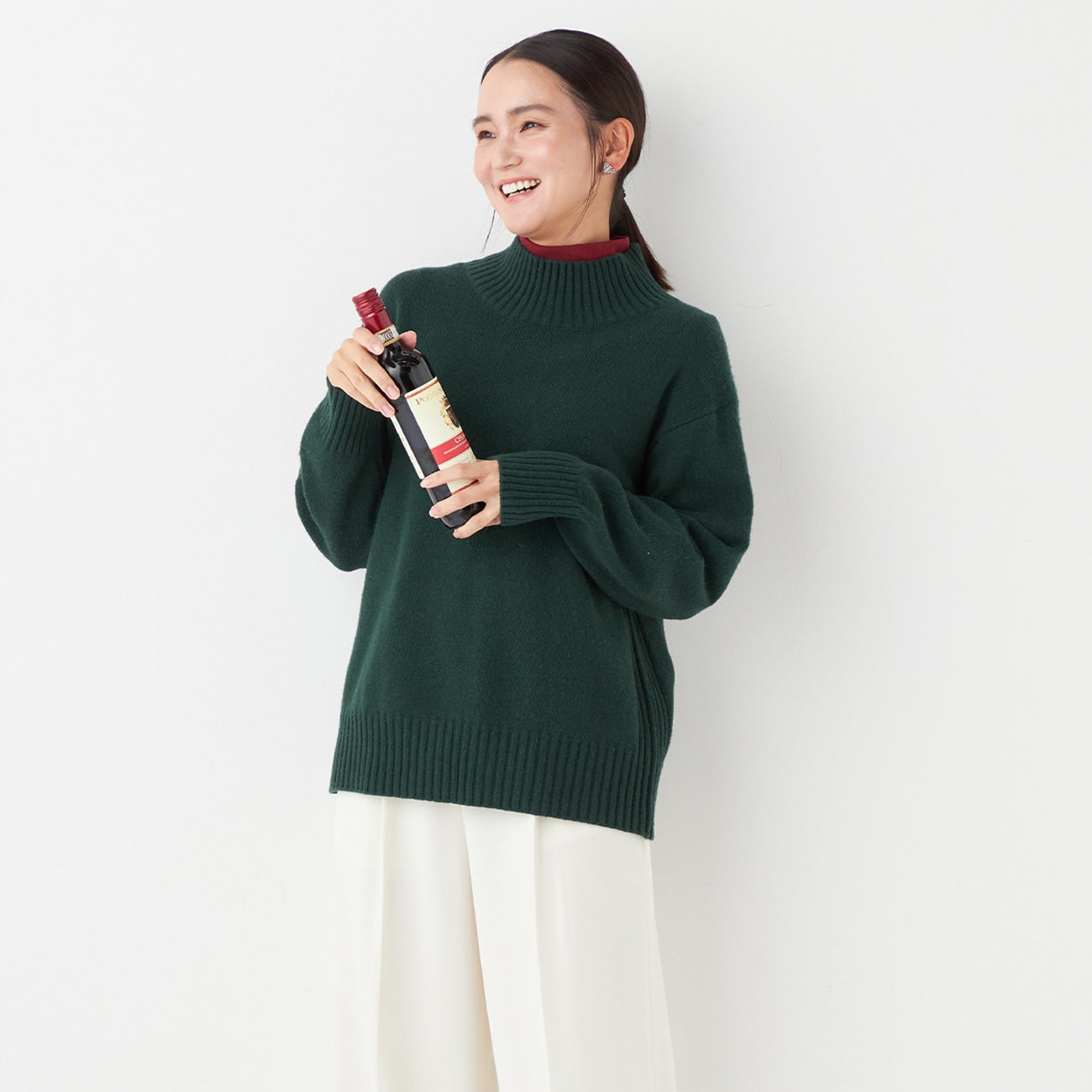 蓬松中号高领圆领毛衣_47