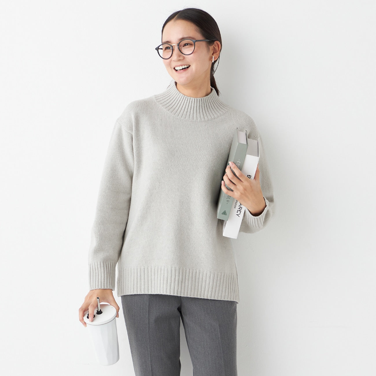 蓬松中号高领圆领毛衣_54