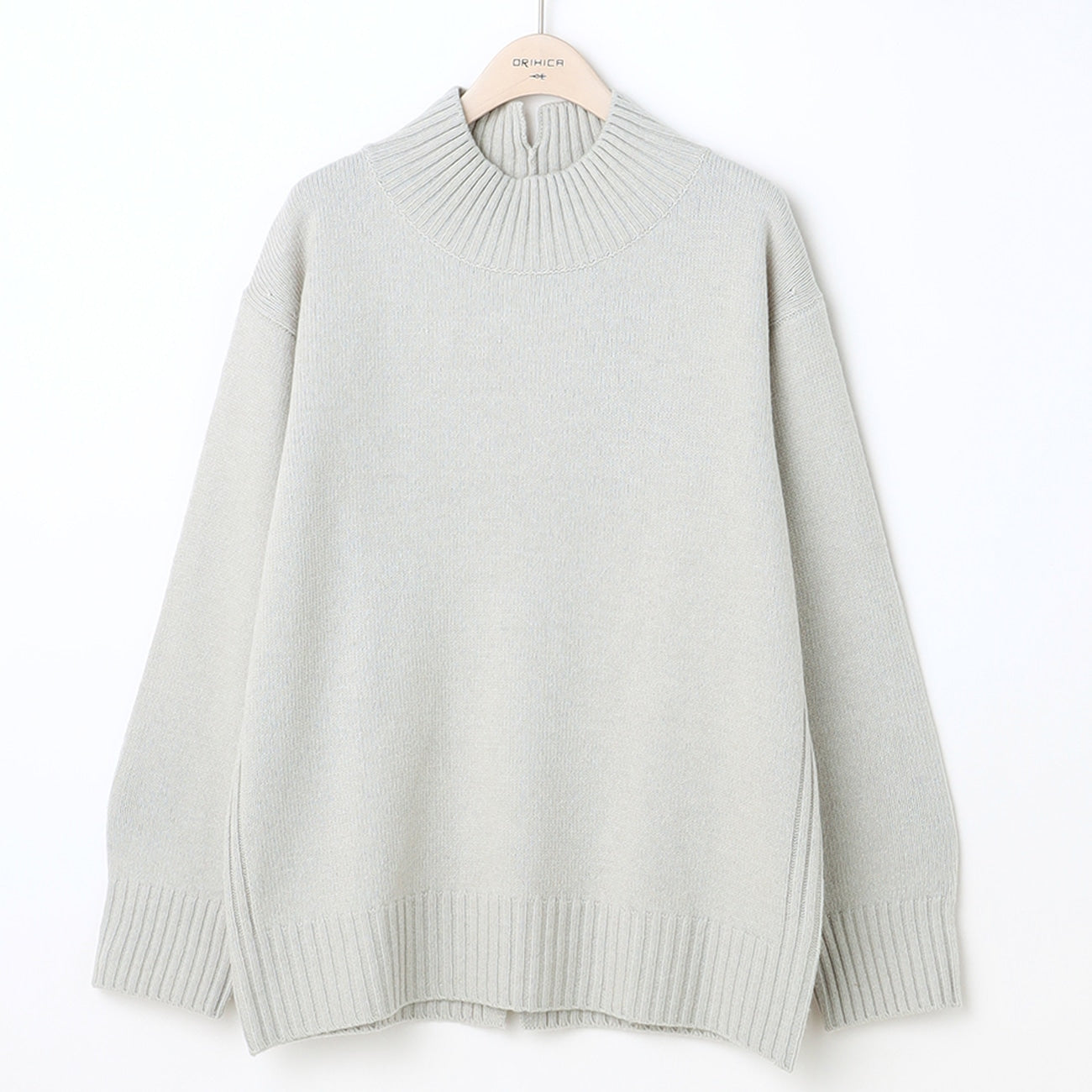 蓬松中号高领圆领毛衣_57